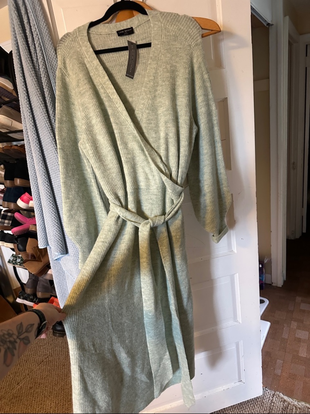 Lane Bryant Light Sage Knit Sweater